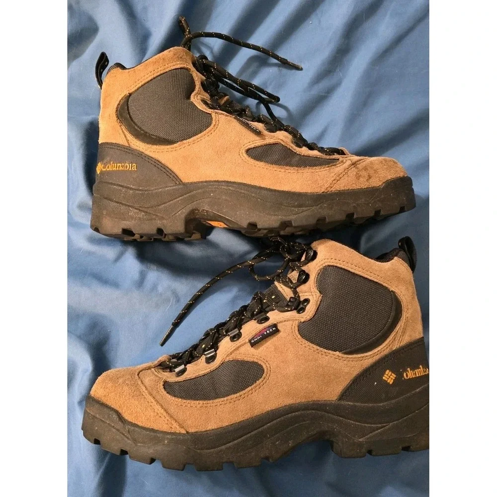 Columbia Copper River Hiking Boots‎ Sz 9 Brn Leather OmniTech Waterproof